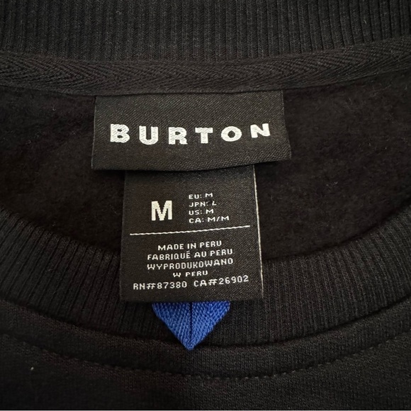 BURTON NWOT Skeleton Key 24 Fleece Crewneck Sweatshirt True Black 2024 - Men's M - Picture 4 of 9